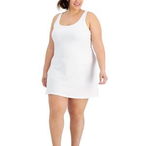 NWT ID Ideology Women Plus Size Performance Dress White Size 1X $60 K375